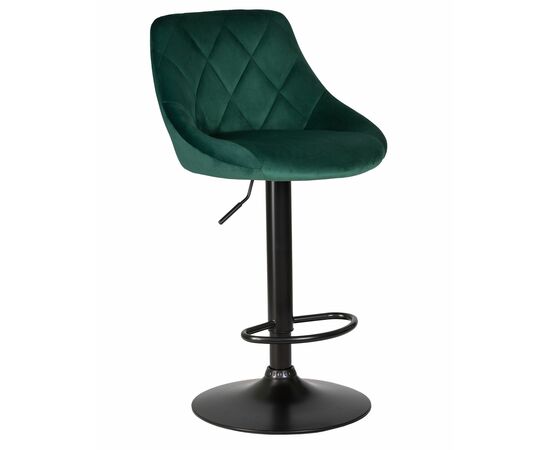 Стул барный DOBRIN LOGAN BLACK, зеленый велюр (MJ9-88), Вариант: зеленый велюр (MJ9-88) | Интернет магазин мебели и декора LifeDekor