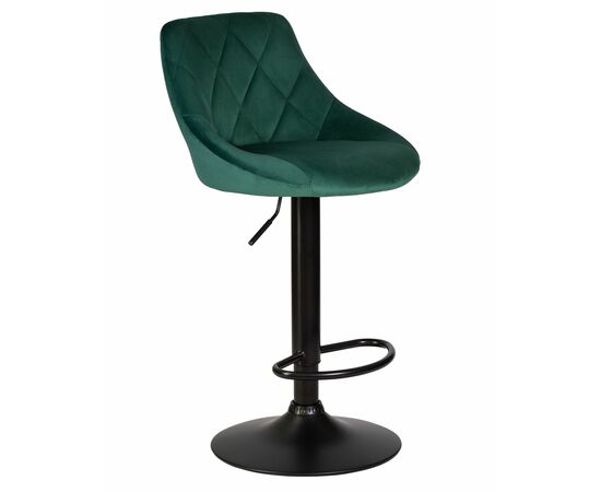 Стул барный DOBRIN LOGAN BLACK, зеленый велюр (MJ9-88), Вариант: зеленый велюр (MJ9-88), изображение 2 | Интернет магазин мебели и декора LifeDekor