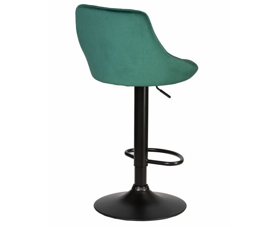 Стул барный DOBRIN LOGAN BLACK, зеленый велюр (MJ9-88), Вариант: зеленый велюр (MJ9-88), изображение 4 | Интернет магазин мебели и декора LifeDekor