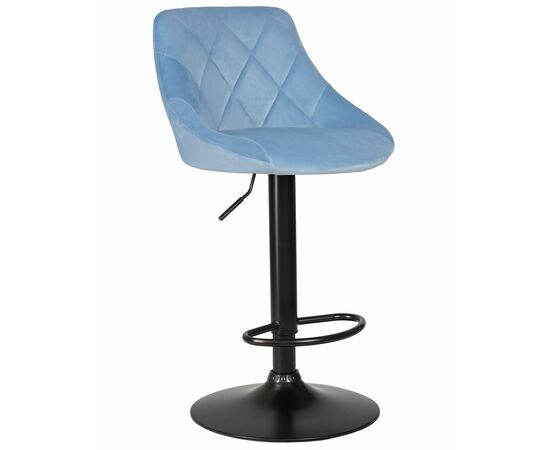 Стул барный DOBRIN LOGAN BLACK, пудрово-голубой велюр (MJ9-74), Вариант: пудрово-голубой велюр (MJ9-74) | Интернет магазин мебели и декора LifeDekor