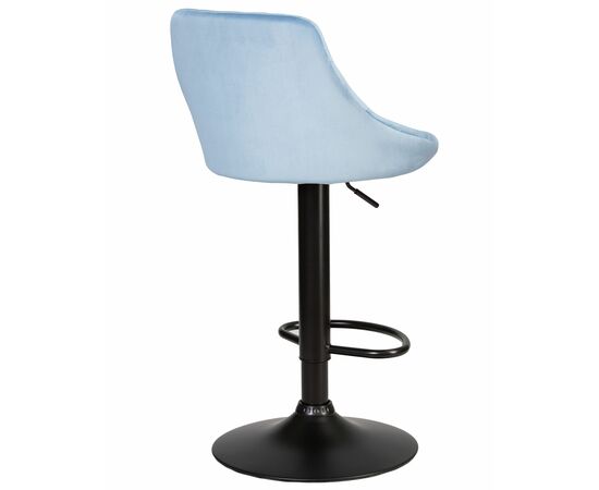 Стул барный DOBRIN LOGAN BLACK, пудрово-голубой велюр (MJ9-74), Вариант: пудрово-голубой велюр (MJ9-74), изображение 4 | Интернет магазин мебели и декора LifeDekor