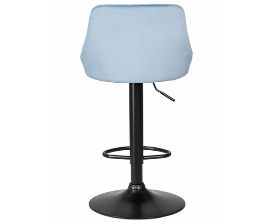 Стул барный DOBRIN LOGAN BLACK, пудрово-голубой велюр (MJ9-74), Вариант: пудрово-голубой велюр (MJ9-74), изображение 5 | Интернет магазин мебели и декора LifeDekor