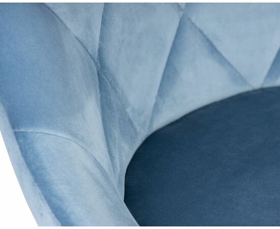 Стул барный DOBRIN LOGAN BLACK, пудрово-голубой велюр (MJ9-74), Вариант: пудрово-голубой велюр (MJ9-74), изображение 8 | Интернет магазин мебели и декора LifeDekor