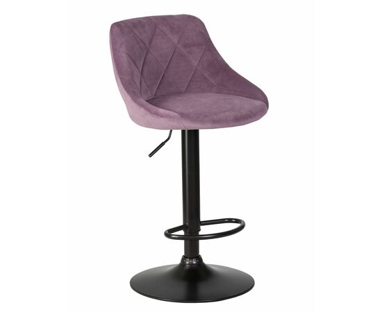 Стул барный DOBRIN LOGAN BLACK, пудрово-сиреневый велюр (MJ9-52), Вариант: пудрово-сиреневый велюр (MJ9-52) | Интернет магазин мебели и декора LifeDekor