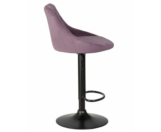 Стул барный DOBRIN LOGAN BLACK, пудрово-сиреневый велюр (MJ9-52), Вариант: пудрово-сиреневый велюр (MJ9-52), изображение 3 | Интернет магазин мебели и декора LifeDekor