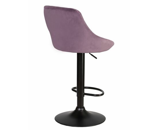 Стул барный DOBRIN LOGAN BLACK, пудрово-сиреневый велюр (MJ9-52), Вариант: пудрово-сиреневый велюр (MJ9-52), изображение 4 | Интернет магазин мебели и декора LifeDekor