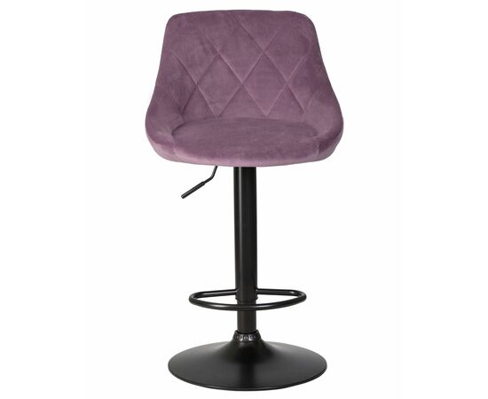 Стул барный DOBRIN LOGAN BLACK, пудрово-сиреневый велюр (MJ9-52), Вариант: пудрово-сиреневый велюр (MJ9-52), изображение 6 | Интернет магазин мебели и декора LifeDekor