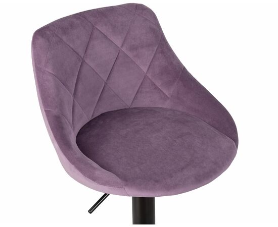 Стул барный DOBRIN LOGAN BLACK, пудрово-сиреневый велюр (MJ9-52), Вариант: пудрово-сиреневый велюр (MJ9-52), изображение 7 | Интернет магазин мебели и декора LifeDekor