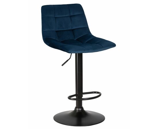 Стул барный DOBRIN TAILOR BLACK, синий велюр (MJ9-117), Вариант: синий велюр (MJ9-117) | Интернет магазин мебели и декора LifeDekor