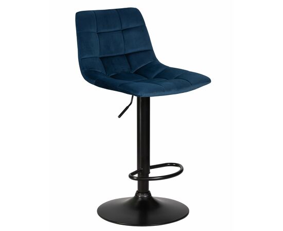 Стул барный DOBRIN TAILOR BLACK, синий велюр (MJ9-117), Вариант: синий велюр (MJ9-117), изображение 2 | Интернет магазин мебели и декора LifeDekor