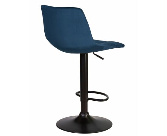 Стул барный DOBRIN TAILOR BLACK, синий велюр (MJ9-117), Вариант: синий велюр (MJ9-117), изображение 4 | Интернет магазин мебели и декора LifeDekor
