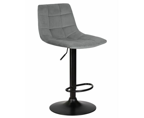 Стул барный DOBRIN TAILOR BLACK, серый велюр (MJ9-75), Вариант: серый велюр (MJ9-75), изображение 2 | Интернет магазин мебели и декора LifeDekor
