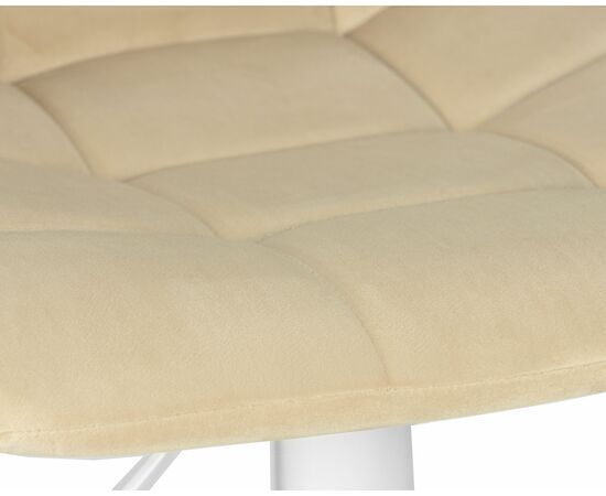 Стул барный DOBRIN TAILOR WHITE, бежевый велюр (MJ9-10), Вариант: бежевый велюр (MJ9-10), изображение 7 | Интернет магазин мебели и декора LifeDekor