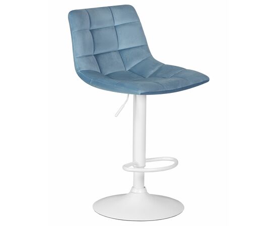 Стул барный DOBRIN TAILOR WHITE, пудрово-голубой велюр (MJ9-74), Вариант: пудрово-голубой велюр (MJ9-74), изображение 2 | Интернет магазин мебели и декора LifeDekor