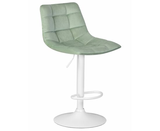 Стул барный DOBRIN TAILOR WHITE, пудрово-мятный велюр (MJ9-87), Вариант: пудрово-мятный велюр (MJ9-87), изображение 2 | Интернет магазин мебели и декора LifeDekor