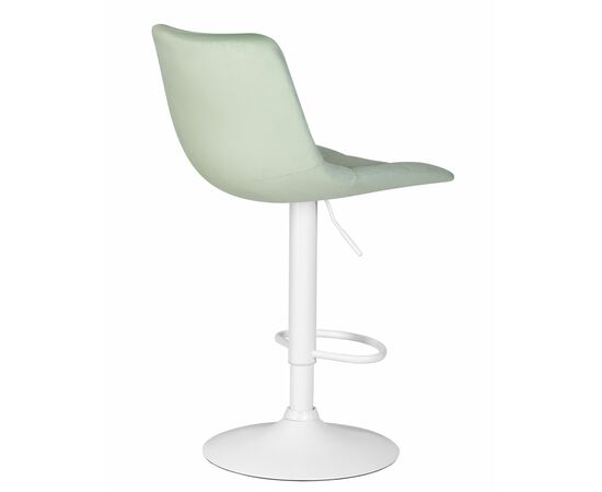 Стул барный DOBRIN TAILOR WHITE, пудрово-мятный велюр (MJ9-87), Вариант: пудрово-мятный велюр (MJ9-87), изображение 4 | Интернет магазин мебели и декора LifeDekor