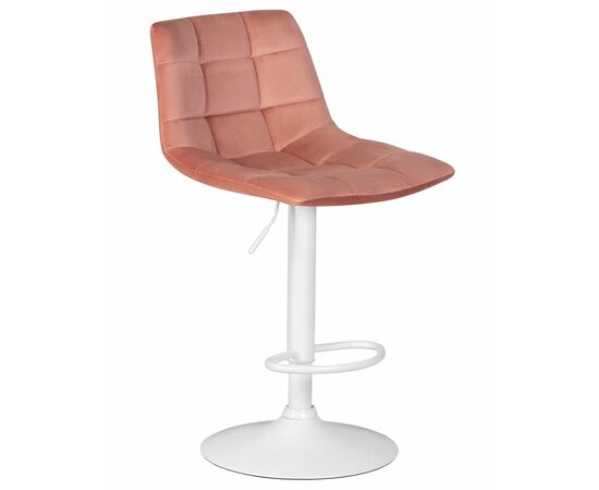 Стул барный DOBRIN TAILOR WHITE, пудрово-розовый велюр (MJ9-32), Вариант: пудрово-розовый велюр (MJ9-32), изображение 2 | Интернет магазин мебели и декора LifeDekor