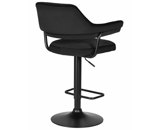 Стул барный DOBRIN CHARLY BLACK, черный велюр (MJ9-101), Вариант: черный велюр (MJ9-101), изображение 4 | Интернет магазин мебели и декора LifeDekor