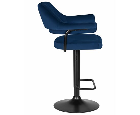 Стул барный DOBRIN CHARLY BLACK, синий велюр (MJ9-117), Вариант: синий велюр (MJ9-117), изображение 3 | Интернет магазин мебели и декора LifeDekor