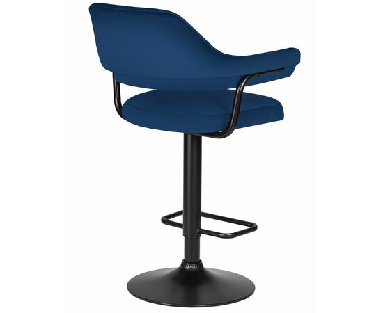 Стул барный DOBRIN CHARLY BLACK, синий велюр (MJ9-117), Вариант: синий велюр (MJ9-117), изображение 4 | Интернет магазин мебели и декора LifeDekor