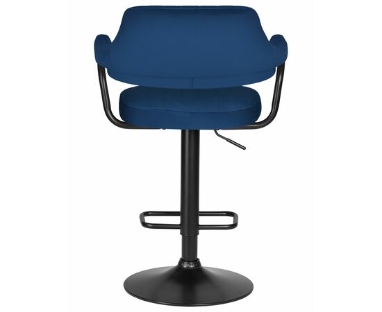Стул барный DOBRIN CHARLY BLACK, синий велюр (MJ9-117), Вариант: синий велюр (MJ9-117), изображение 5 | Интернет магазин мебели и декора LifeDekor