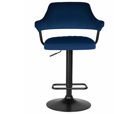 Стул барный DOBRIN CHARLY BLACK, синий велюр (MJ9-117), Вариант: синий велюр (MJ9-117), изображение 6 | Интернет магазин мебели и декора LifeDekor