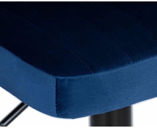 Стул барный DOBRIN CHARLY BLACK, синий велюр (MJ9-117), Вариант: синий велюр (MJ9-117), изображение 7 | Интернет магазин мебели и декора LifeDekor