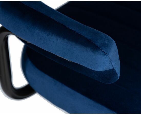 Стул барный DOBRIN CHARLY BLACK, синий велюр (MJ9-117), Вариант: синий велюр (MJ9-117), изображение 8 | Интернет магазин мебели и декора LifeDekor