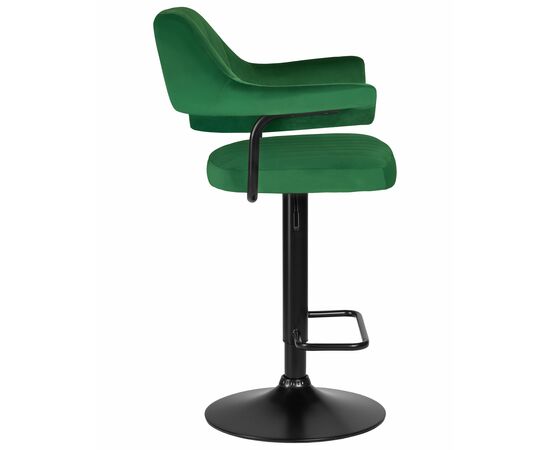 Стул барный DOBRIN CHARLY BLACK, зеленый велюр (MJ9-88), Вариант: зеленый велюр (MJ9-88), изображение 3 | Интернет магазин мебели и декора LifeDekor