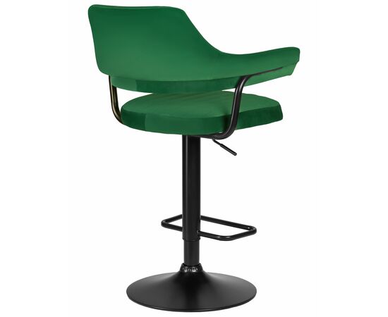 Стул барный DOBRIN CHARLY BLACK, зеленый велюр (MJ9-88), Вариант: зеленый велюр (MJ9-88), изображение 4 | Интернет магазин мебели и декора LifeDekor