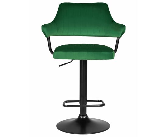Стул барный DOBRIN CHARLY BLACK, зеленый велюр (MJ9-88), Вариант: зеленый велюр (MJ9-88), изображение 6 | Интернет магазин мебели и декора LifeDekor