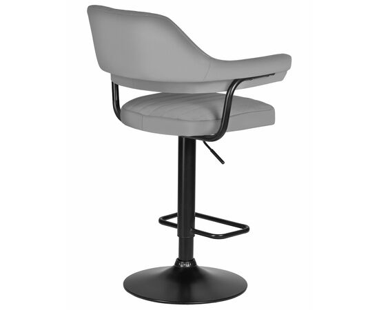 Стул барный DOBRIN CHARLY BLACK, серый велюр (MJ9-75), Вариант: серый велюр (MJ9-75), изображение 4 | Интернет магазин мебели и декора LifeDekor