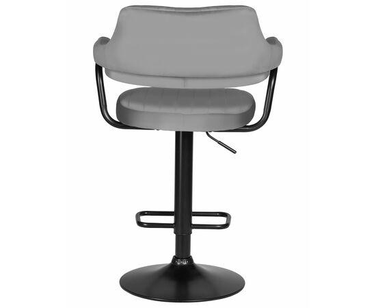 Стул барный DOBRIN CHARLY BLACK, серый велюр (MJ9-75), Вариант: серый велюр (MJ9-75), изображение 5 | Интернет магазин мебели и декора LifeDekor