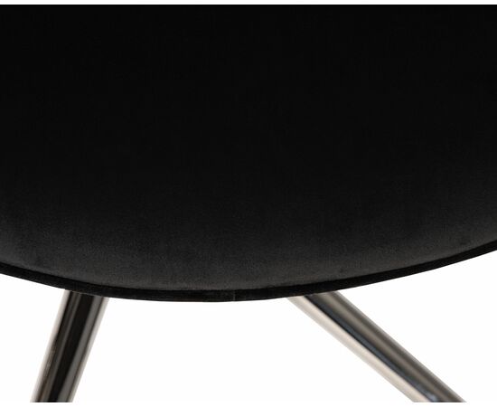 Кресло офисное DOBRIN DORA, чёрный велюр (1922-21), хромированная сталь, Вариант: чёрный велюр (1922-21), хромированная сталь, изображение 7 | Интернет магазин мебели и декора LifeDekor