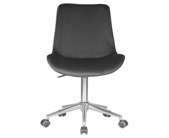 Кресло офисное DOBRIN DORA, серый велюр (1922-19), хромированная сталь, Вариант: серый велюр (1922-19), хромированная сталь, изображение 6 | Интернет магазин мебели и декора LifeDekor