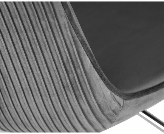 Кресло офисное DOBRIN DORA, серый велюр (1922-19), хромированная сталь, Вариант: серый велюр (1922-19), хромированная сталь, изображение 7 | Интернет магазин мебели и декора LifeDekor