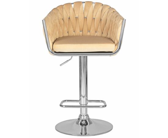Стул барный DOBRIN MARCEL, бежевый велюр (MJ9-10), Вариант: бежевый велюр (MJ9-10), изображение 6 | Интернет магазин мебели и декора LifeDekor