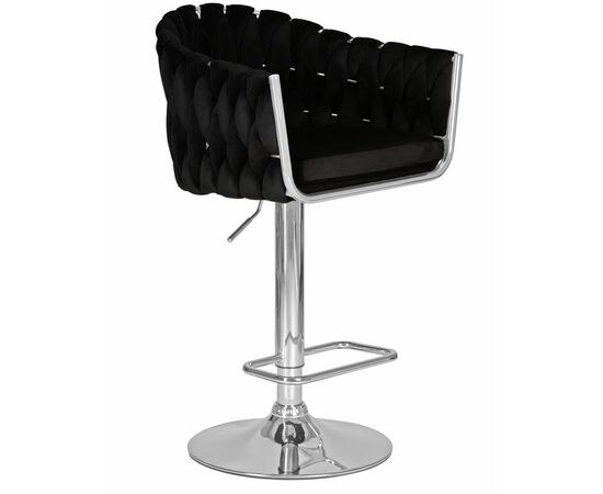 Стул барный DOBRIN MARCEL, черный велюр (MJ9-101), Вариант: черный велюр (MJ9-101), изображение 2 | Интернет магазин мебели и декора LifeDekor