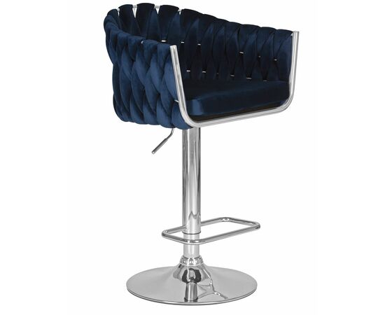 Стул барный DOBRIN MARCEL, синий велюр (MJ9-117), Вариант: синий велюр (MJ9-117), изображение 2 | Интернет магазин мебели и декора LifeDekor