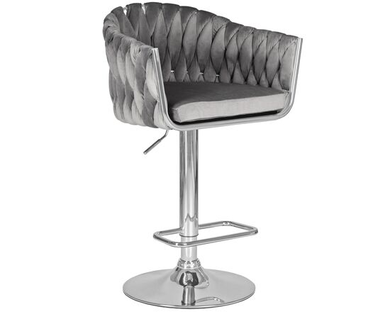 Стул барный DOBRIN MARCEL, серый велюр (MJ9-75), Вариант: серый велюр (MJ9-75) | Интернет магазин мебели и декора LifeDekor