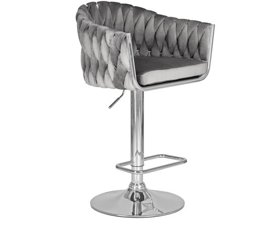 Стул барный DOBRIN MARCEL, серый велюр (MJ9-75), Вариант: серый велюр (MJ9-75), изображение 2 | Интернет магазин мебели и декора LifeDekor