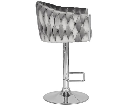 Стул барный DOBRIN MARCEL, серый велюр (MJ9-75), Вариант: серый велюр (MJ9-75), изображение 3 | Интернет магазин мебели и декора LifeDekor