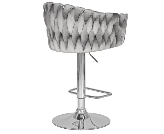 Стул барный DOBRIN MARCEL, серый велюр (MJ9-75), Вариант: серый велюр (MJ9-75), изображение 4 | Интернет магазин мебели и декора LifeDekor