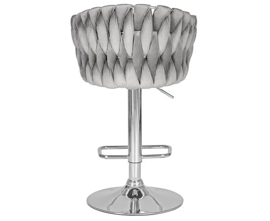 Стул барный DOBRIN MARCEL, серый велюр (MJ9-75), Вариант: серый велюр (MJ9-75), изображение 5 | Интернет магазин мебели и декора LifeDekor