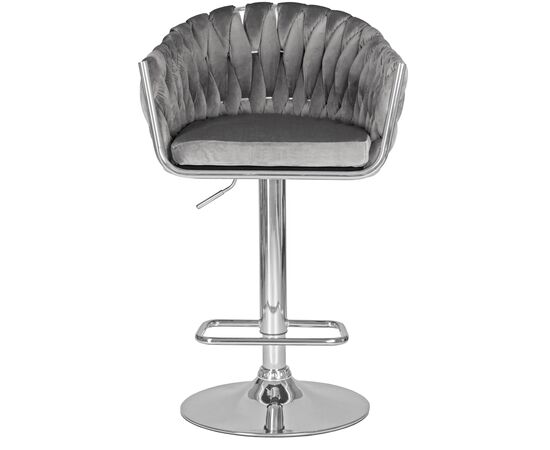 Стул барный DOBRIN MARCEL, серый велюр (MJ9-75), Вариант: серый велюр (MJ9-75), изображение 6 | Интернет магазин мебели и декора LifeDekor