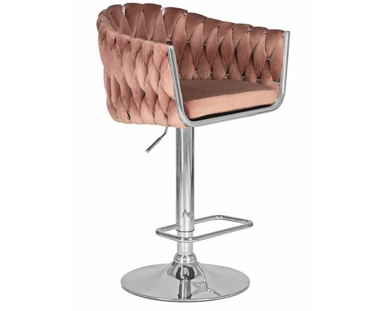 Стул барный DOBRIN MARCEL, пудрово-розовый велюр (MJ9-32), Вариант: пудрово-розовый велюр (MJ9-32), изображение 2 | Интернет магазин мебели и декора LifeDekor