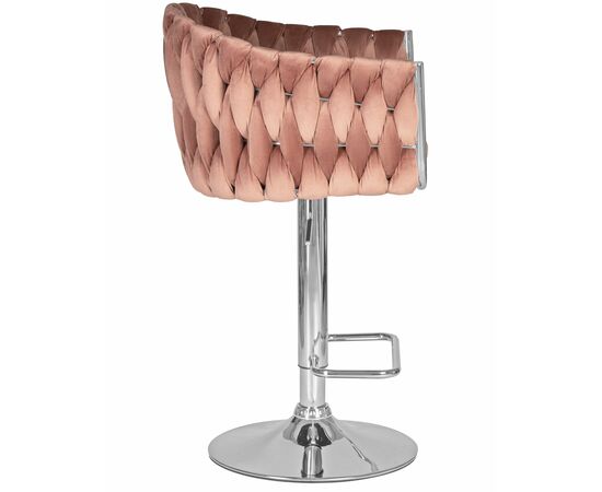 Стул барный DOBRIN MARCEL, пудрово-розовый велюр (MJ9-32), Вариант: пудрово-розовый велюр (MJ9-32), изображение 3 | Интернет магазин мебели и декора LifeDekor