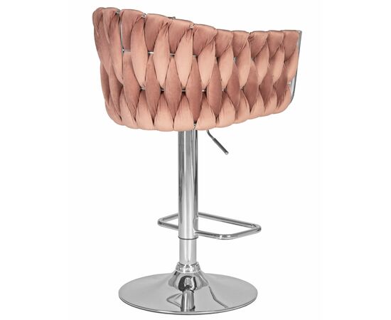 Стул барный DOBRIN MARCEL, пудрово-розовый велюр (MJ9-32), Вариант: пудрово-розовый велюр (MJ9-32), изображение 4 | Интернет магазин мебели и декора LifeDekor