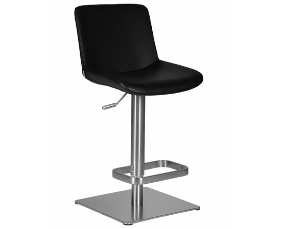 Стул барный DOBRIN ALDO, черный PU YP33-19, основание из нержавеющей стали, Вариант: черный PU YP33-19, основание из нержавеющей стали | Интернет магазин мебели и декора LifeDekor