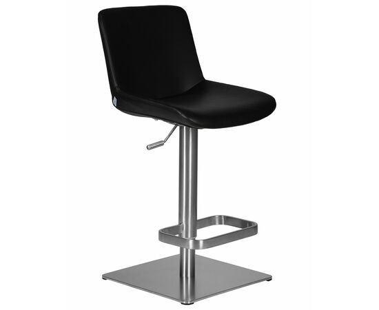 Стул барный DOBRIN ALDO, черный PU YP33-19, основание из нержавеющей стали, Вариант: черный PU YP33-19, основание из нержавеющей стали, изображение 2 | Интернет магазин мебели и декора LifeDekor